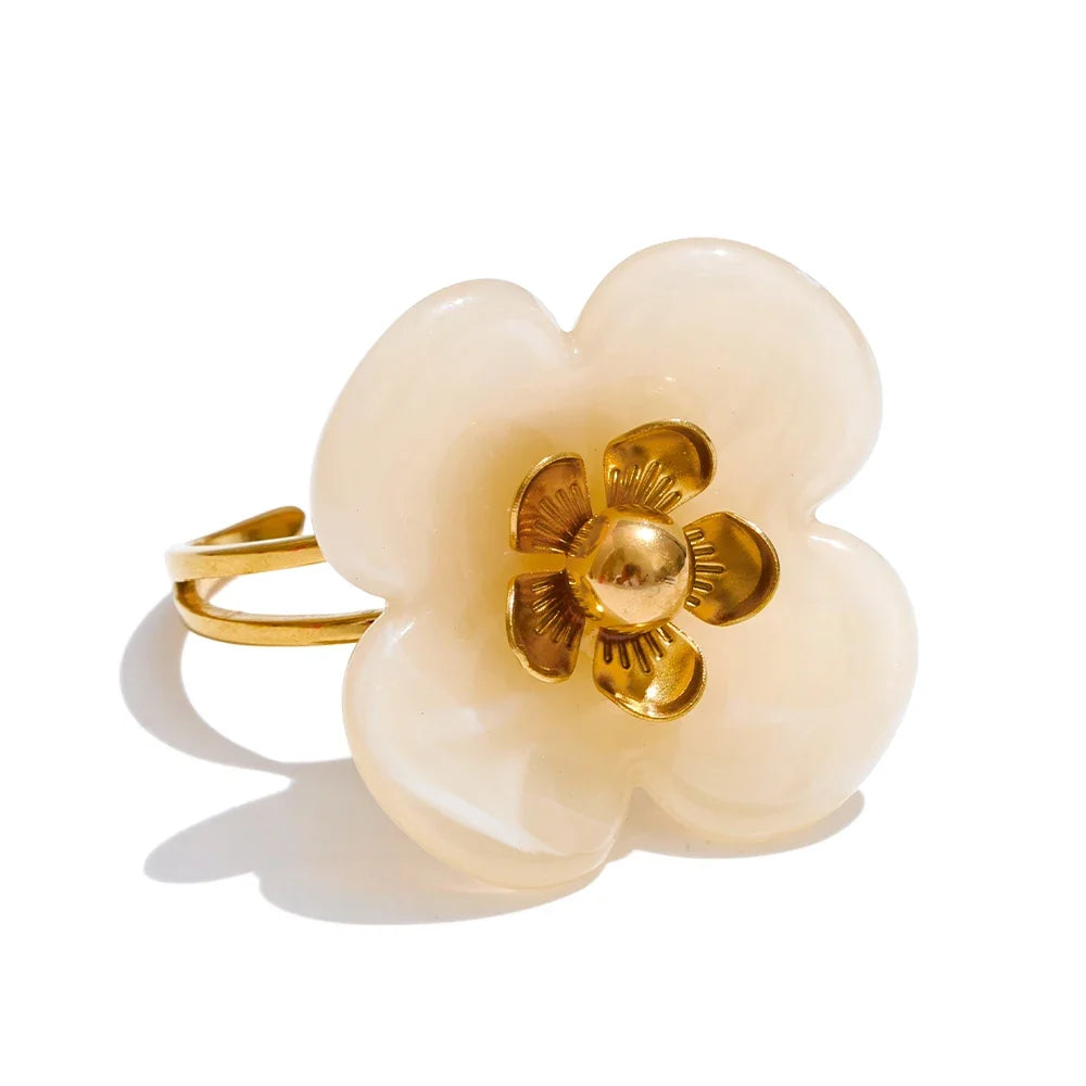 Y2K candy resin flower ring