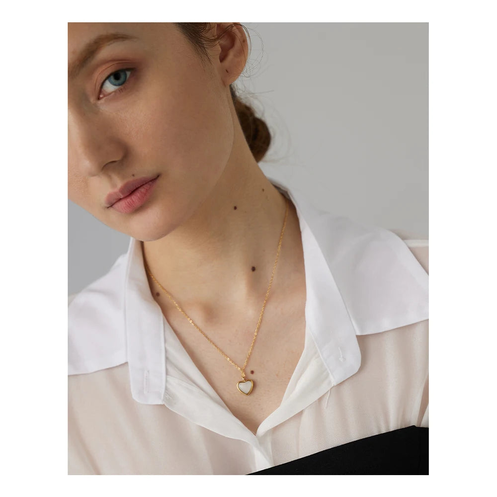 Achat-Herz Anhängerkette & Ohrringe