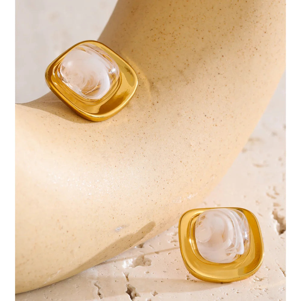 Resin Square Studs