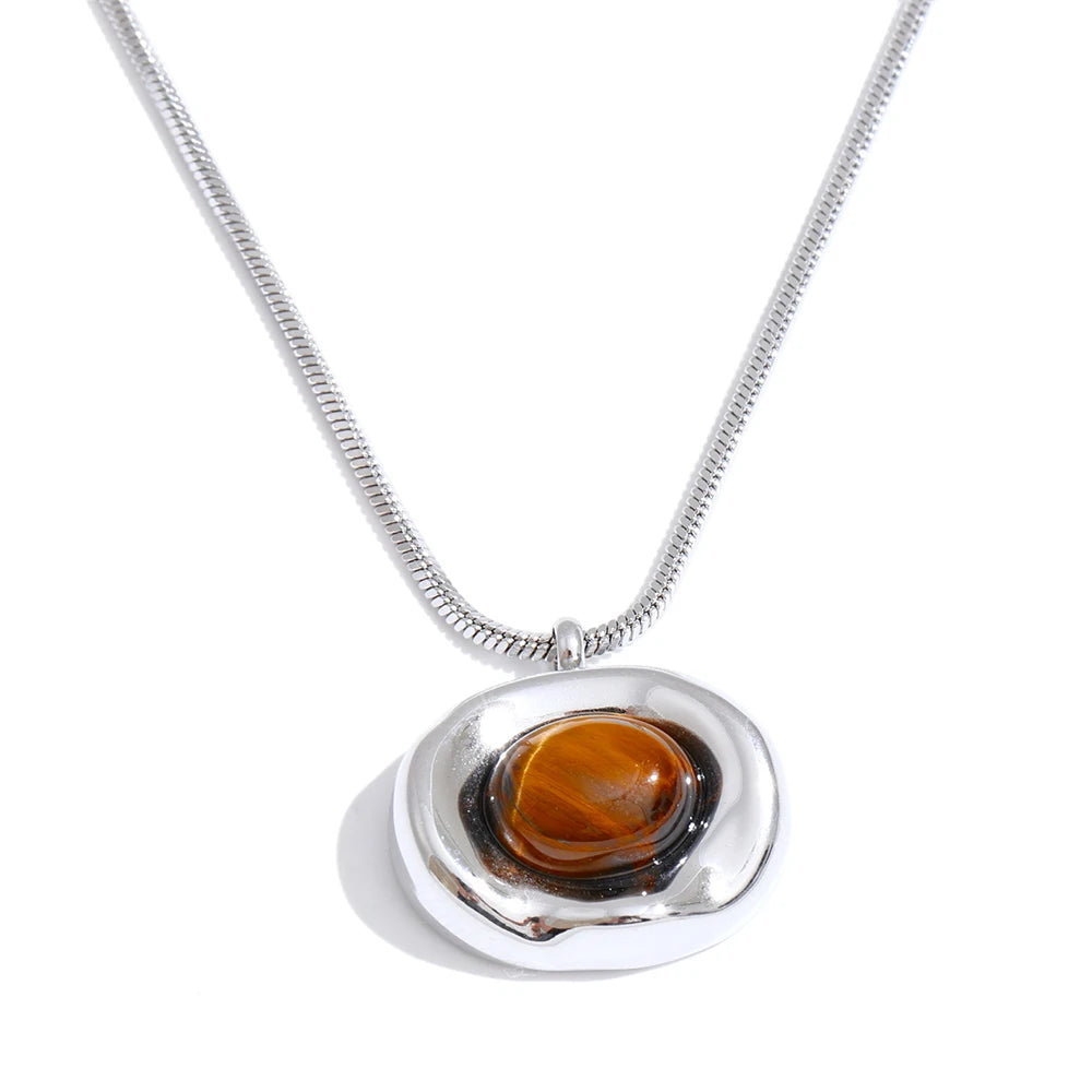 Collier Pendentif Œil de Tigre