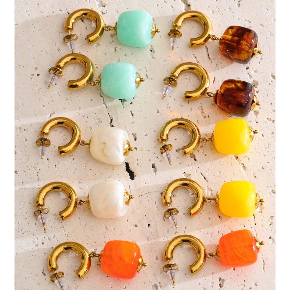 Square Candy Drop Earrings
