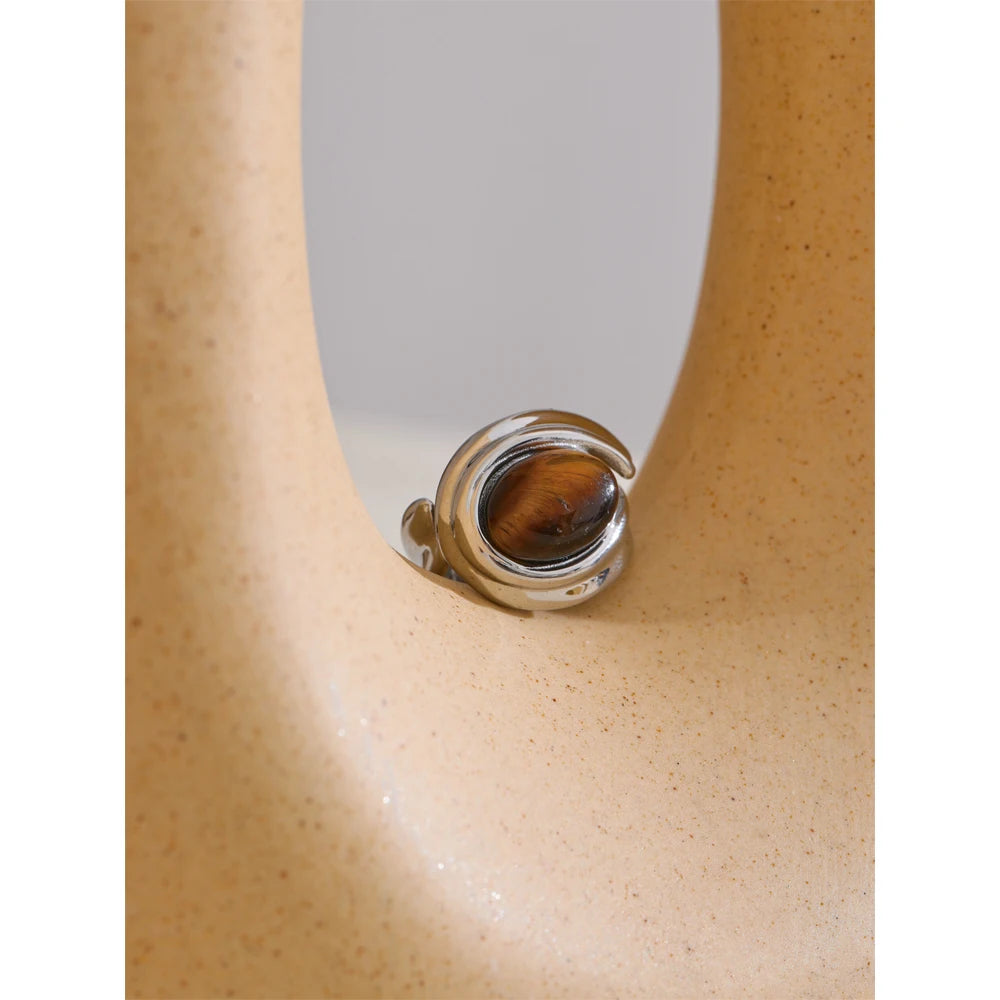 Tiger Eye Ring – Natural Stone