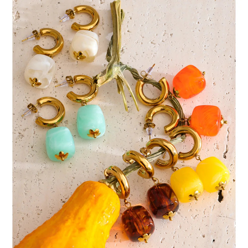 Square Candy Drop Earrings