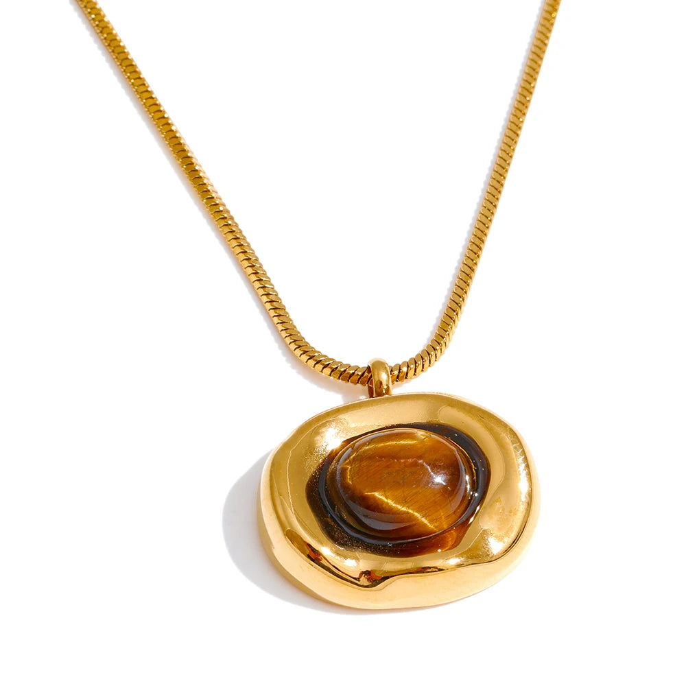 Collier Pendentif Œil de Tigre