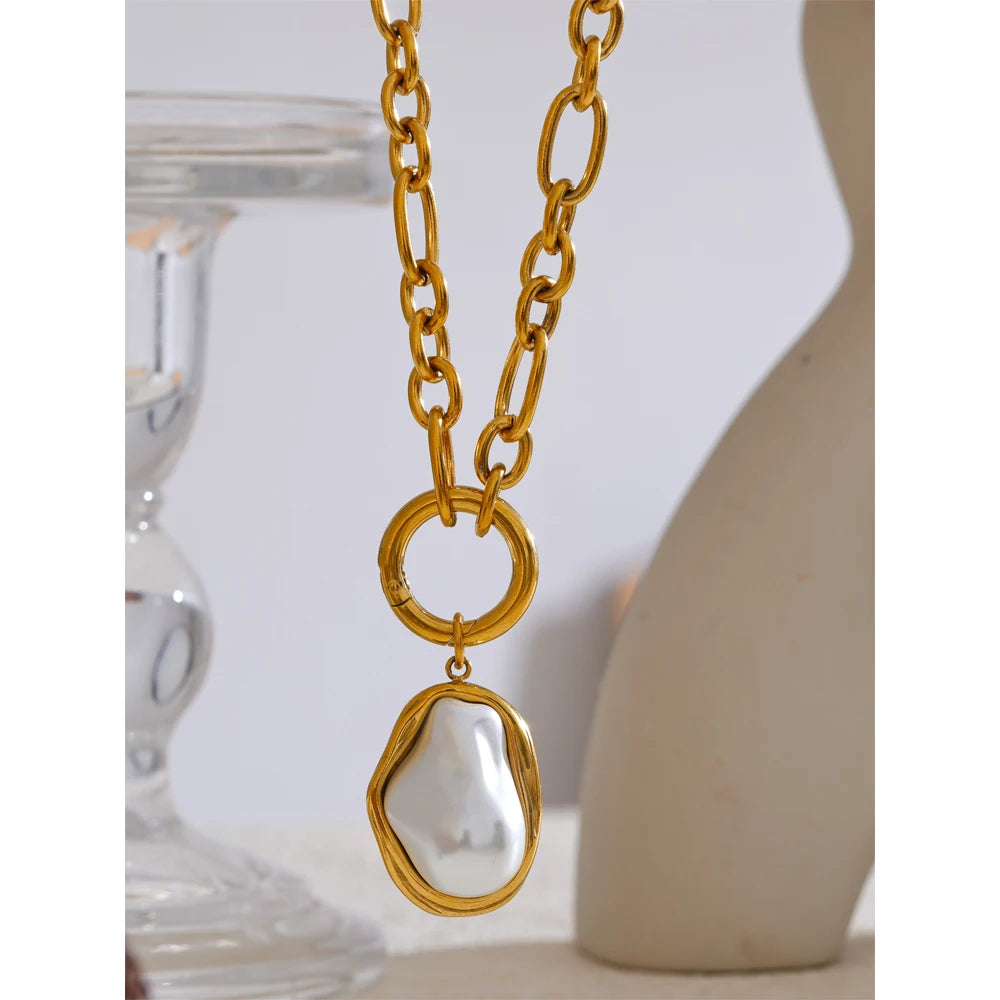Collier Pendentif Perle Baroque
