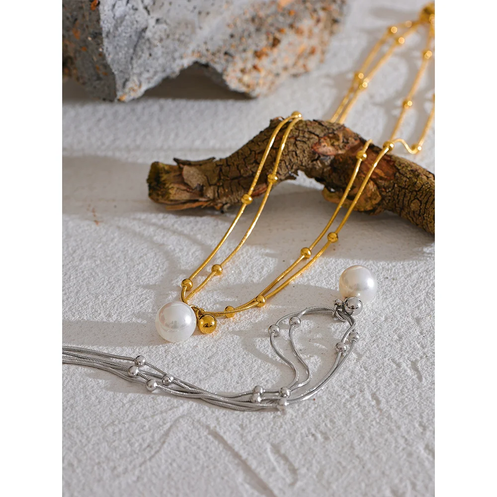 Pearl Bead Chain Necklace