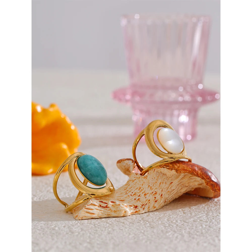 Bague Pierre Brillante – Anneau Ouvert