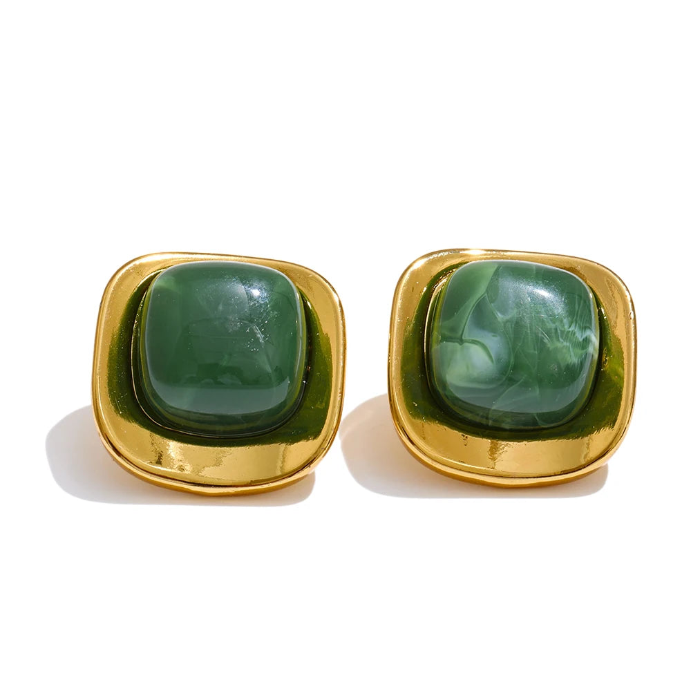 Resin Square Studs