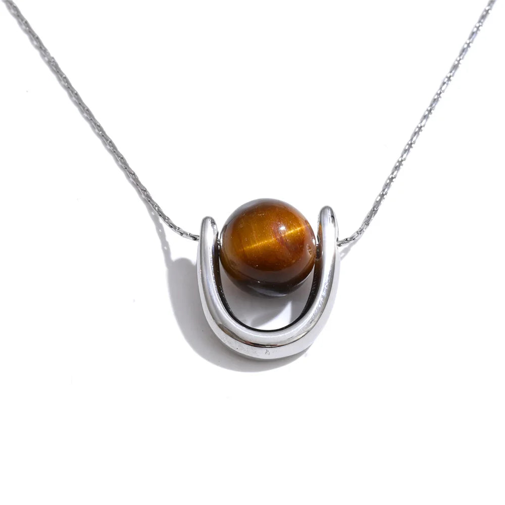 Collier Perles Œil de Tigre