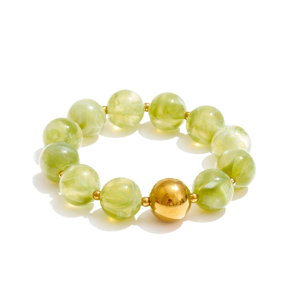 Collier & Bracelet Perles Résine Candy