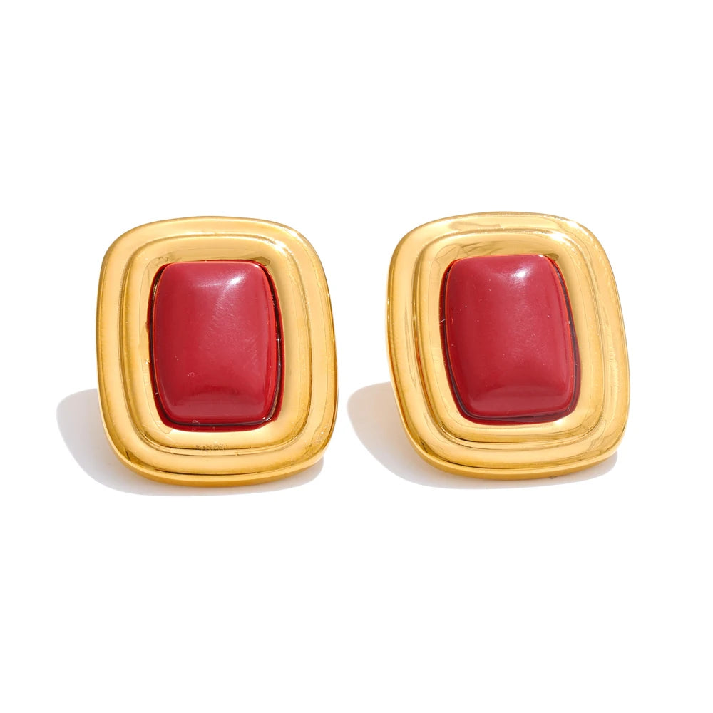 Stone Rectangle Studs