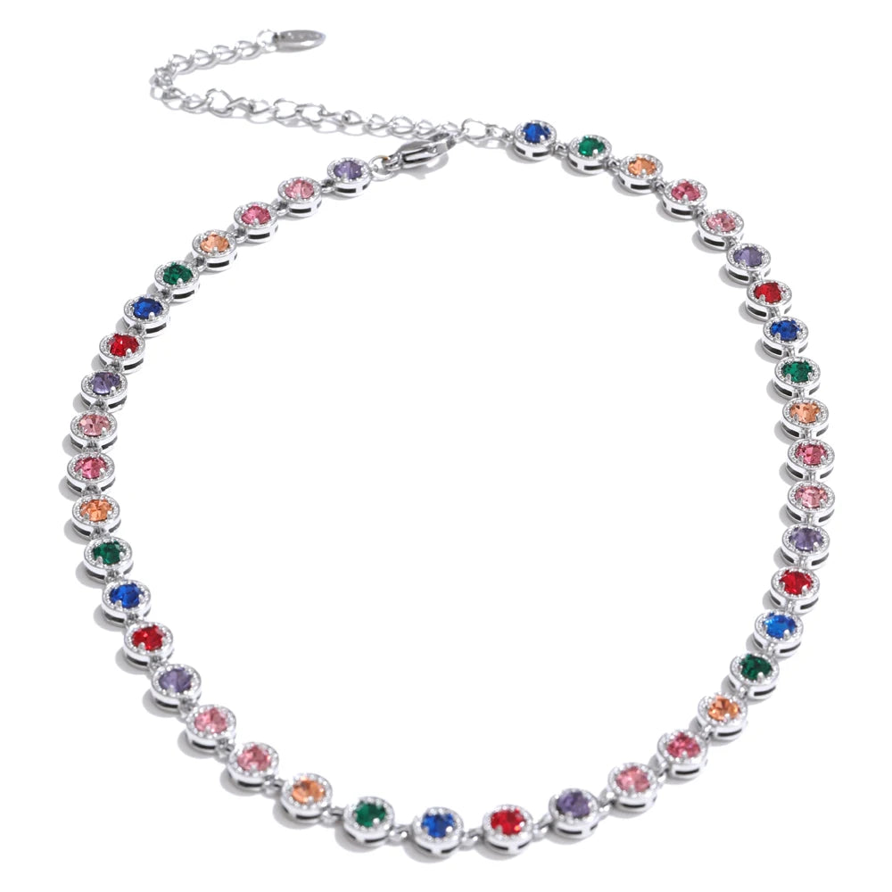 Collier & Bracelet Chaîne Tennis Zircone