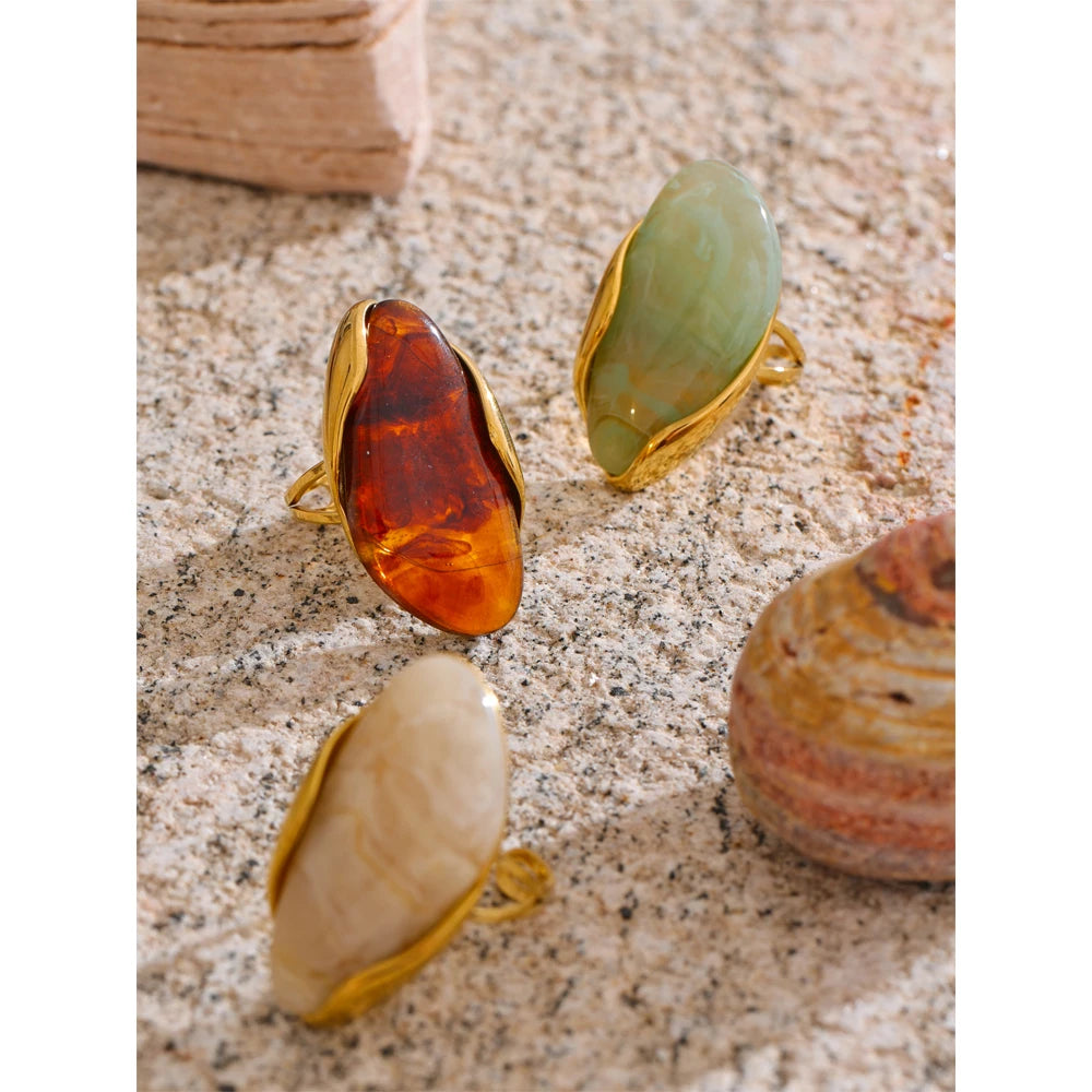 Geometric Candy Ring Collection