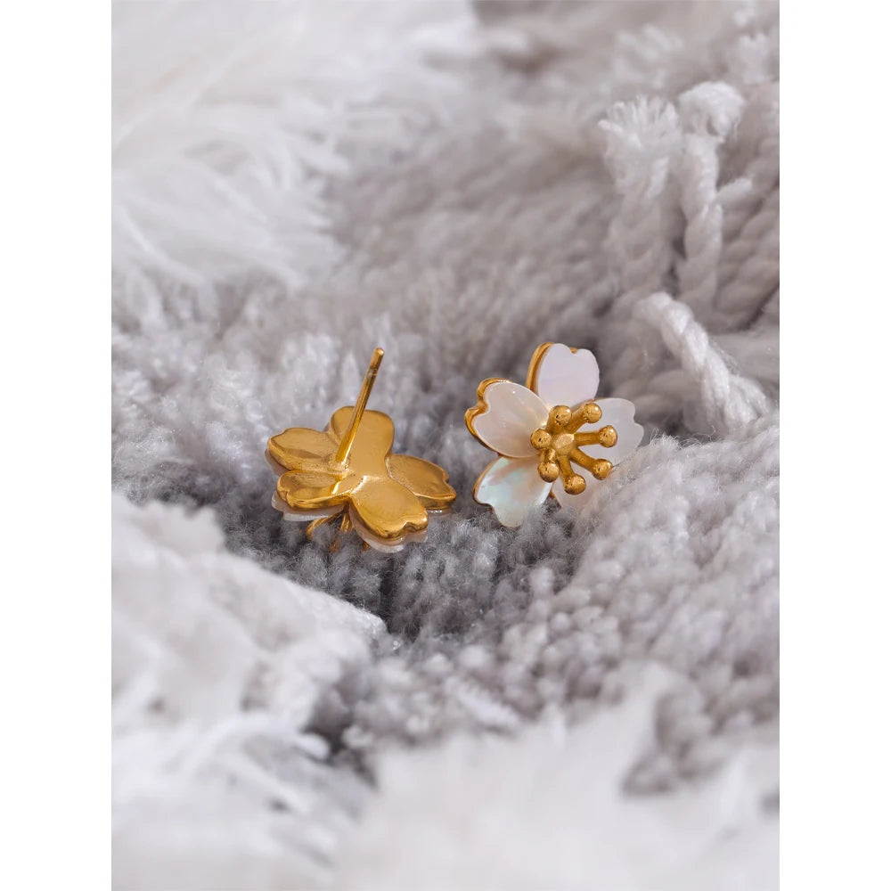 Puces Fleur Nacre