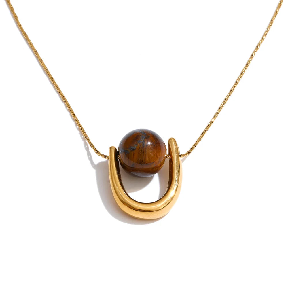 Collier Perles Œil de Tigre