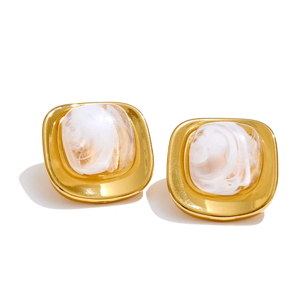 Resin Square Studs