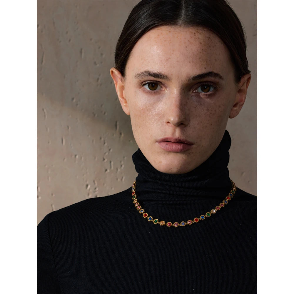 Collier & Bracelet Chaîne Tennis Zircone