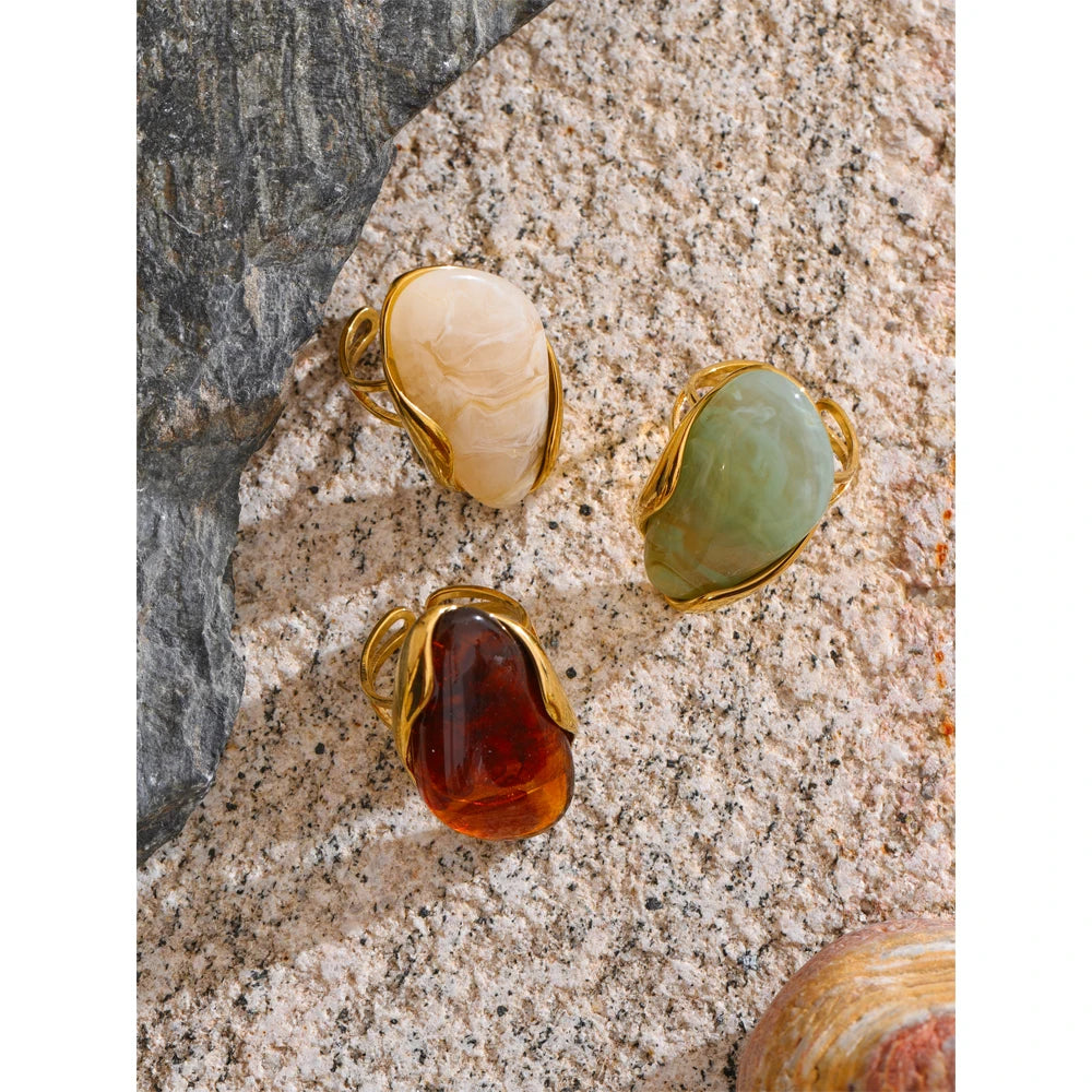 Geometric Candy Ring Collection