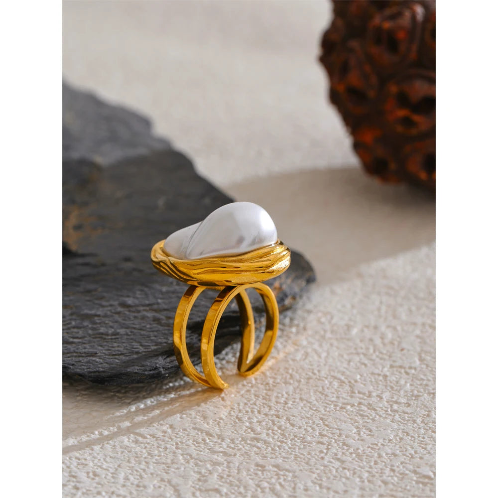 Bague Perle Baroque – Chévaliere Vintage