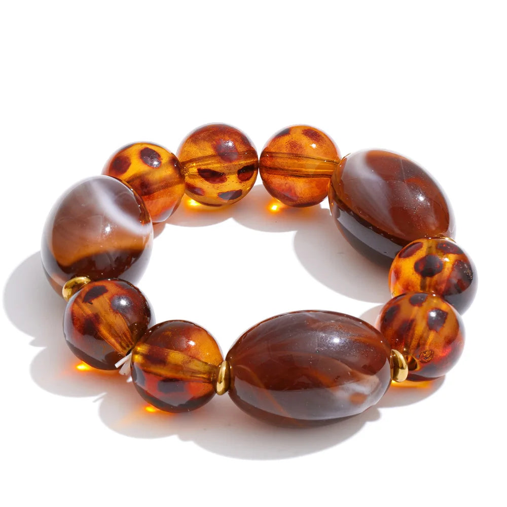 Bernstein-Perlen-Armband