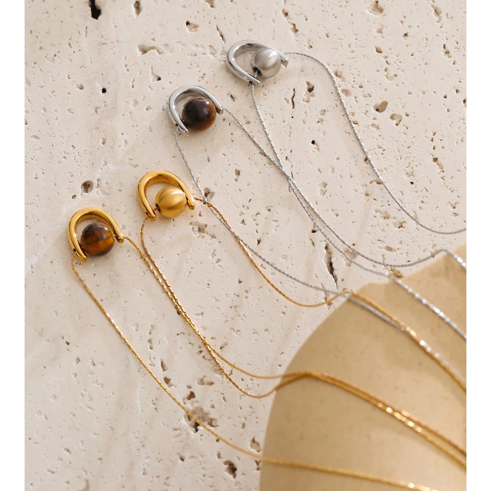 Collier Perles Œil de Tigre
