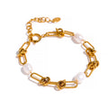 Natural Pearl Chain Necklace & Bracelet