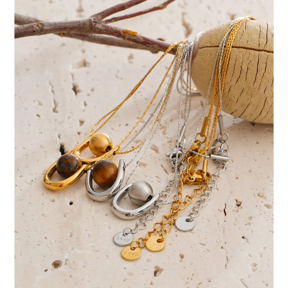 Collier Perles Œil de Tigre