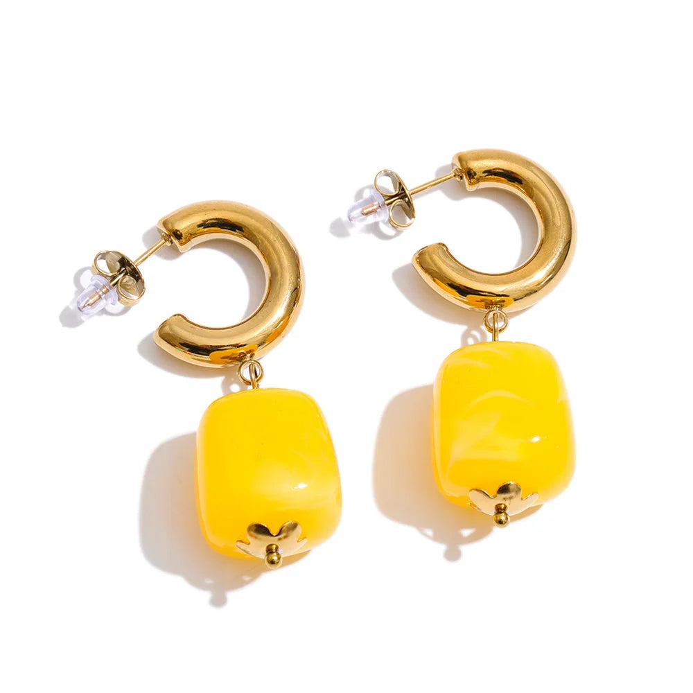 Square Candy Drop Earrings