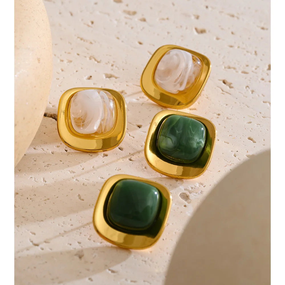 Resin Square Studs