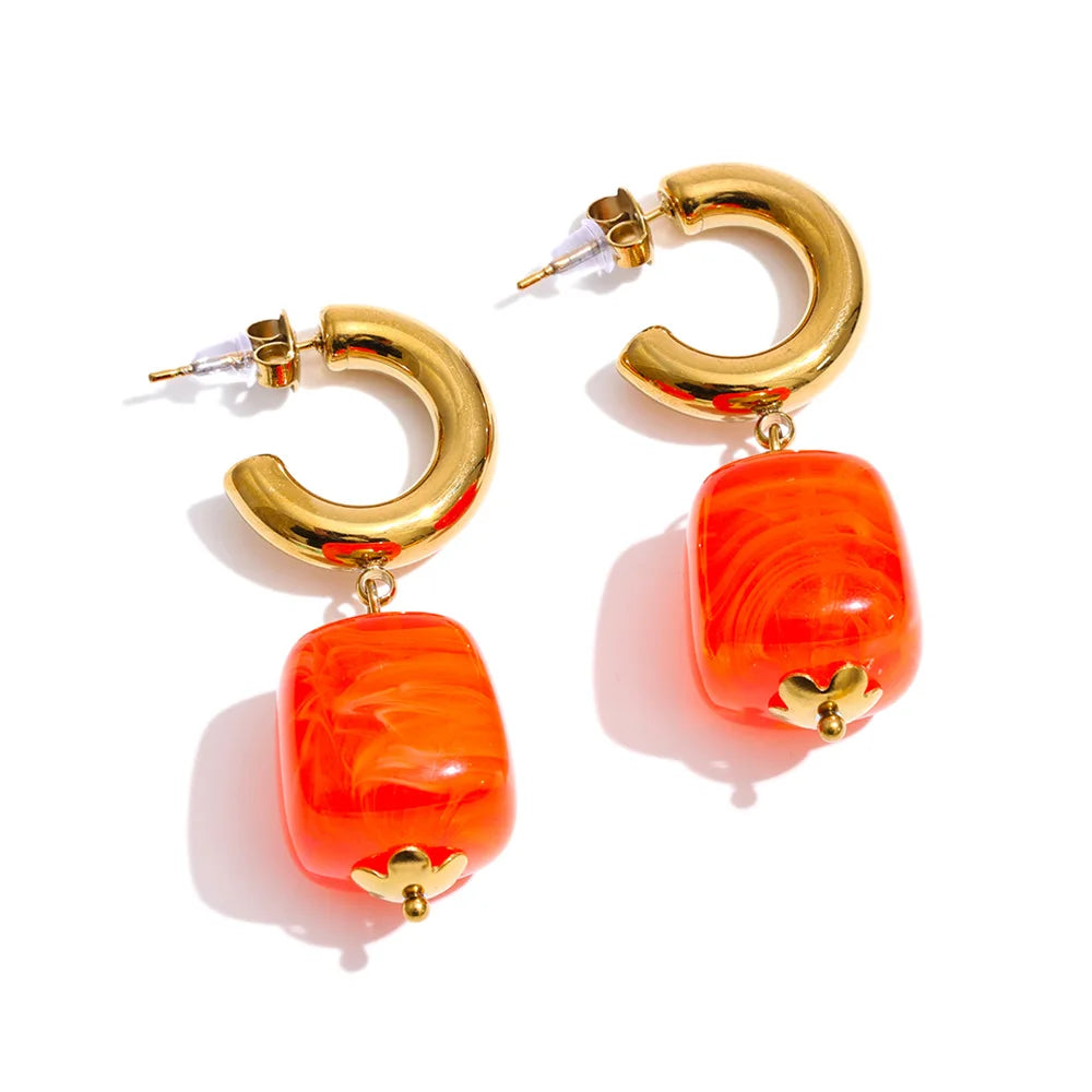 Square Candy Drop Earrings