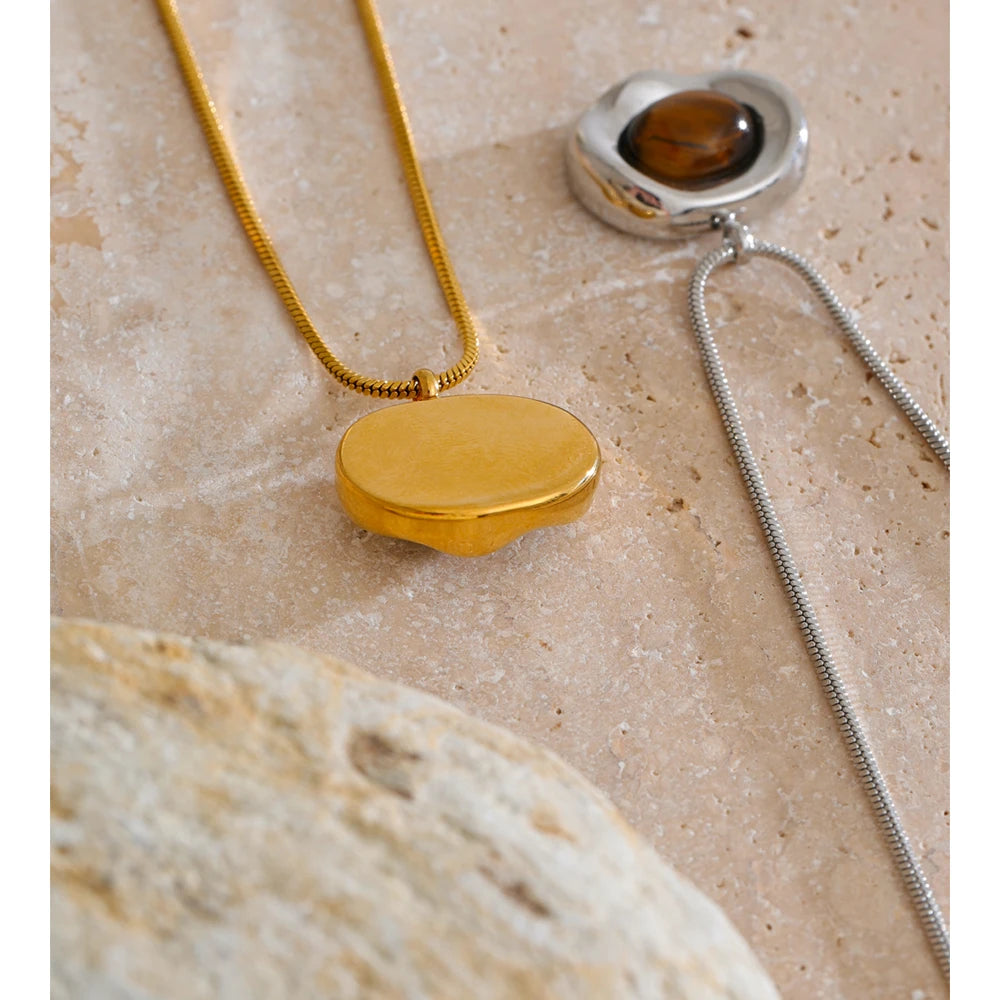 Tiger Stone Pendant Necklace