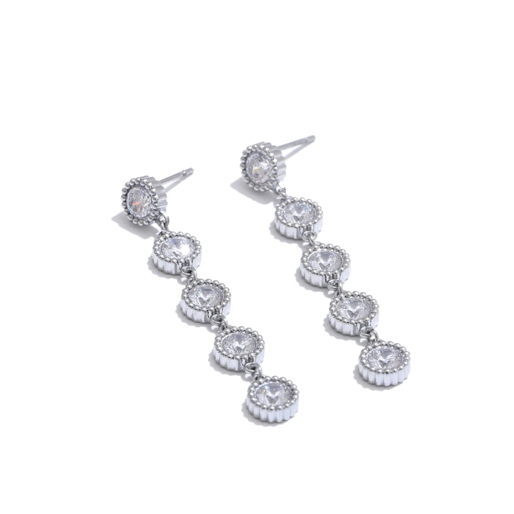 Zirkonia-Kette Armreif & Ohrstecker