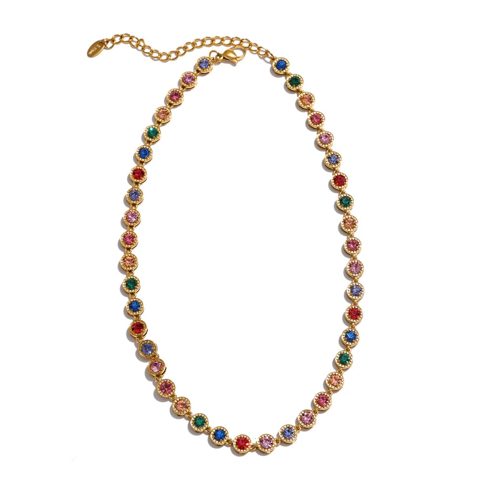 Collier & Bracelet Chaîne Tennis Zircone