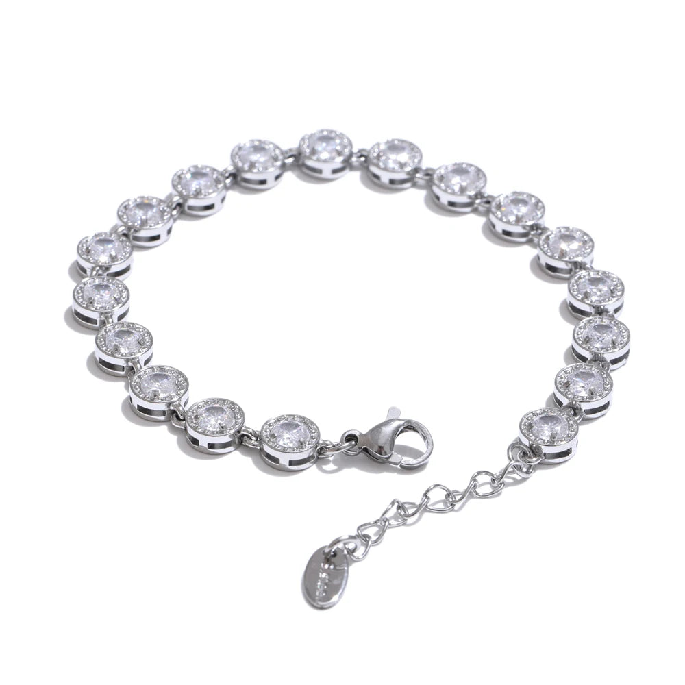 Collier & Bracelet Chaîne Tennis Zircone