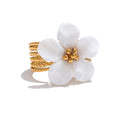 Shell Petal Ring – Open Adjustable