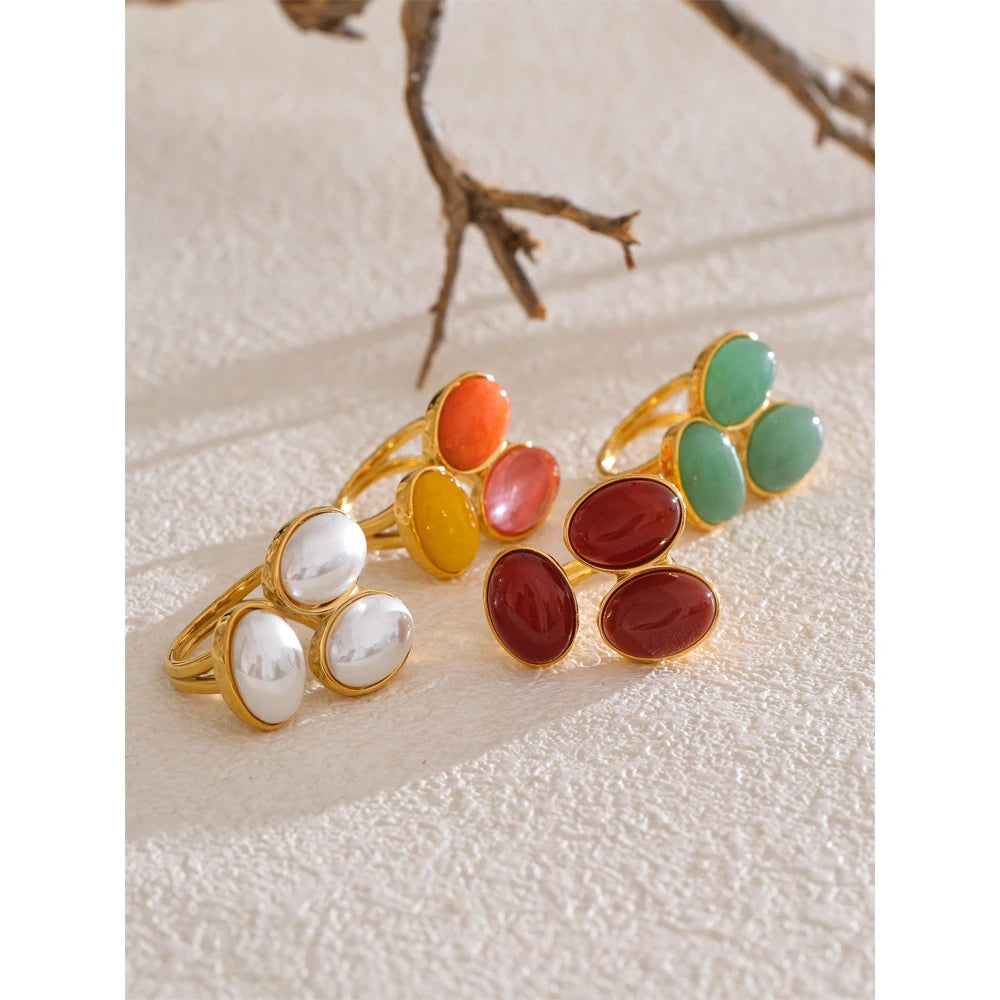 Garten-Cluster-Ring – Multi-Stein-Blume