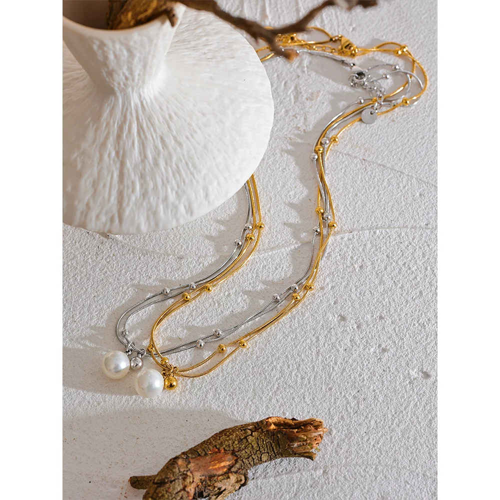 Pearl Bead Chain Necklace