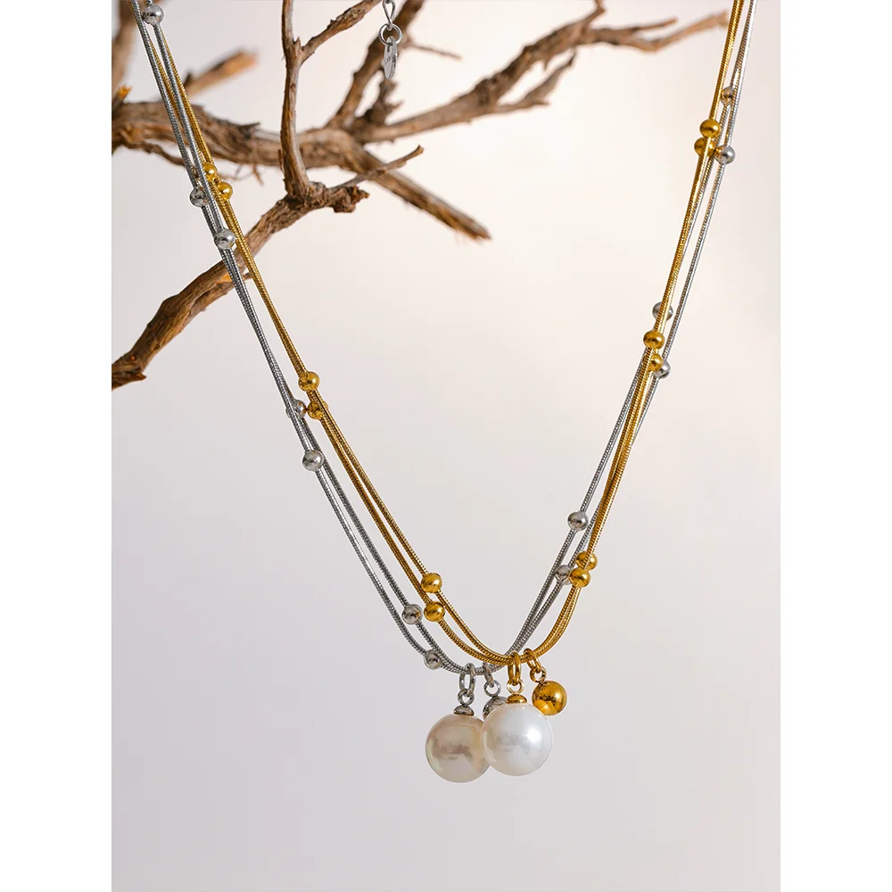 Pearl Bead Chain Necklace