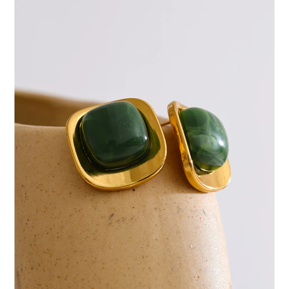 Resin Square Studs