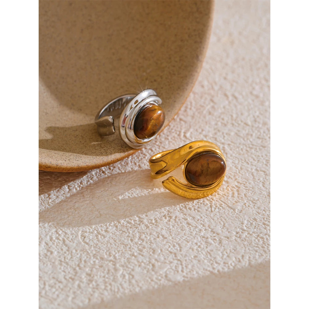 Tiger Eye Ring – Natural Stone
