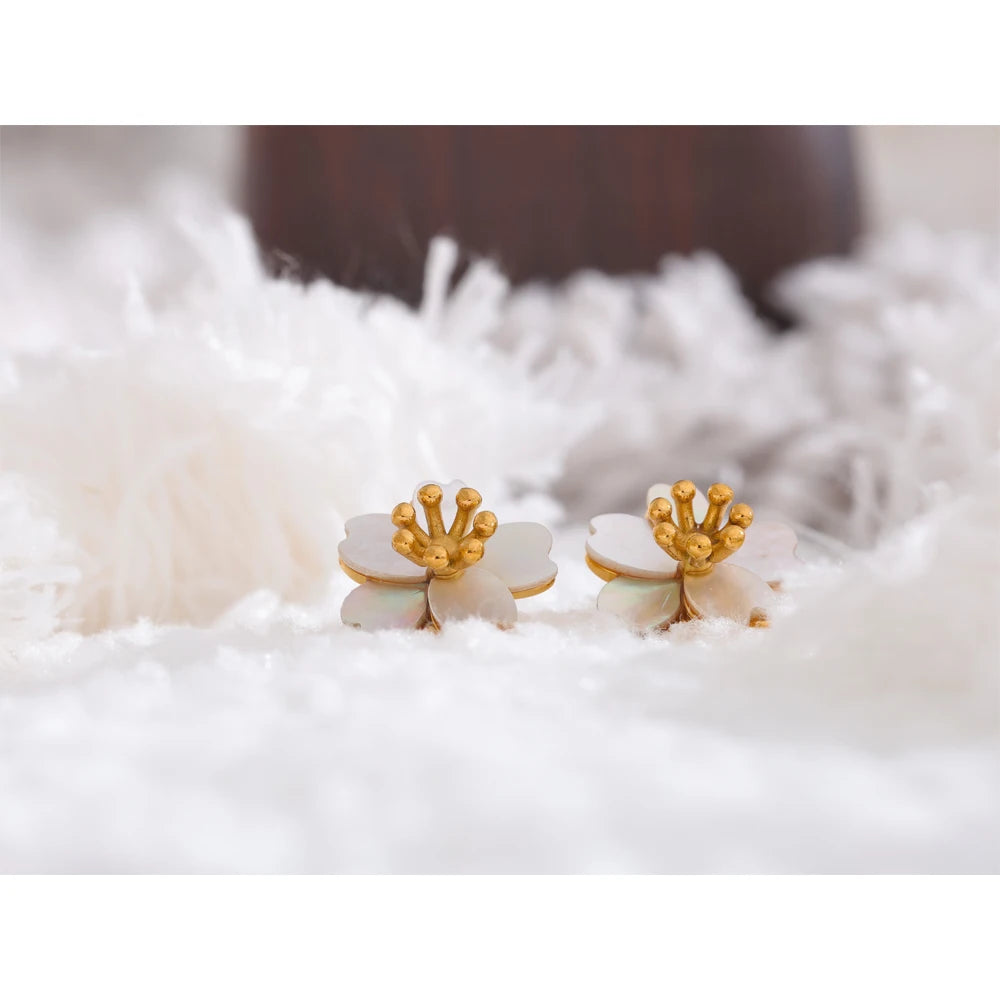 Puces Fleur Nacre