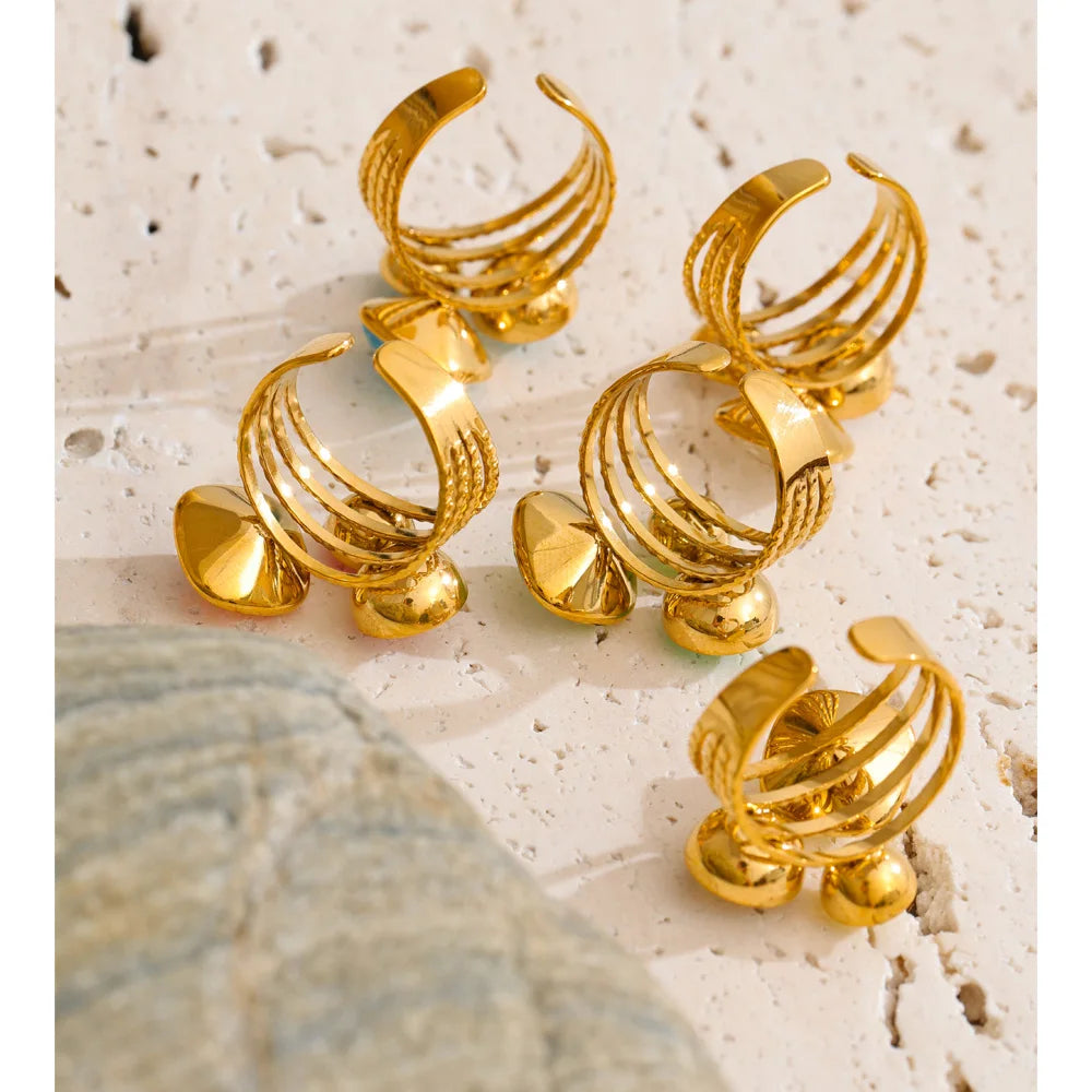Verstellbarer Quadrat-Kristall-Ring