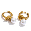Pearl Geometric Hoops