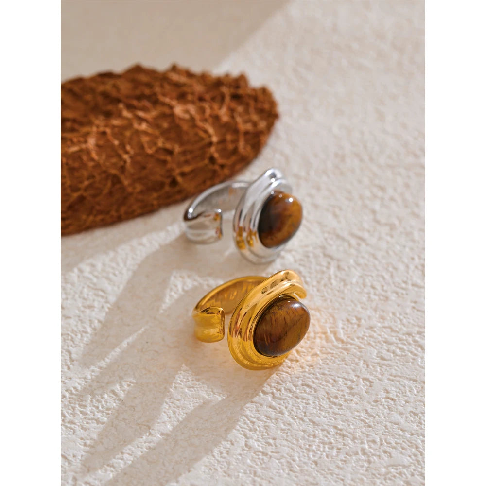 Tiger Eye Ring – Natural Stone