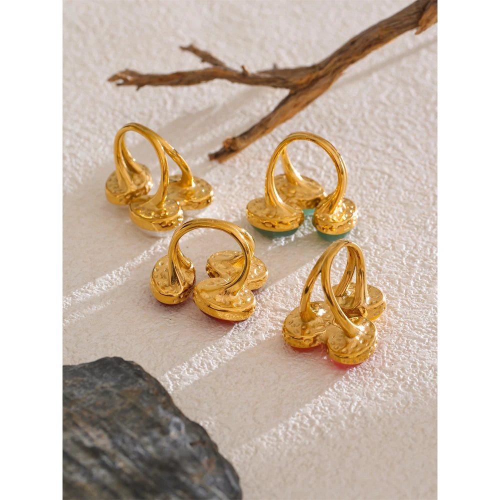 Garten-Cluster-Ring – Multi-Stein-Blume
