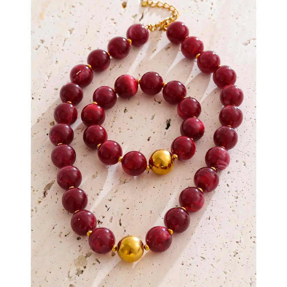 Candy Resin Bead Necklace & Bracelet