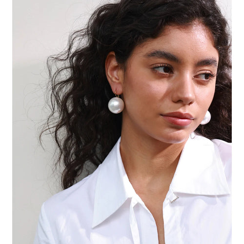 Big Pearl Hoops