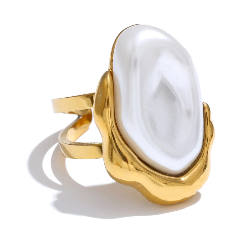 Barockperlen Offener Ring & Ohrstecker