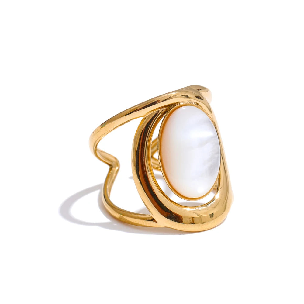Bague Pierre Brillante – Anneau Ouvert