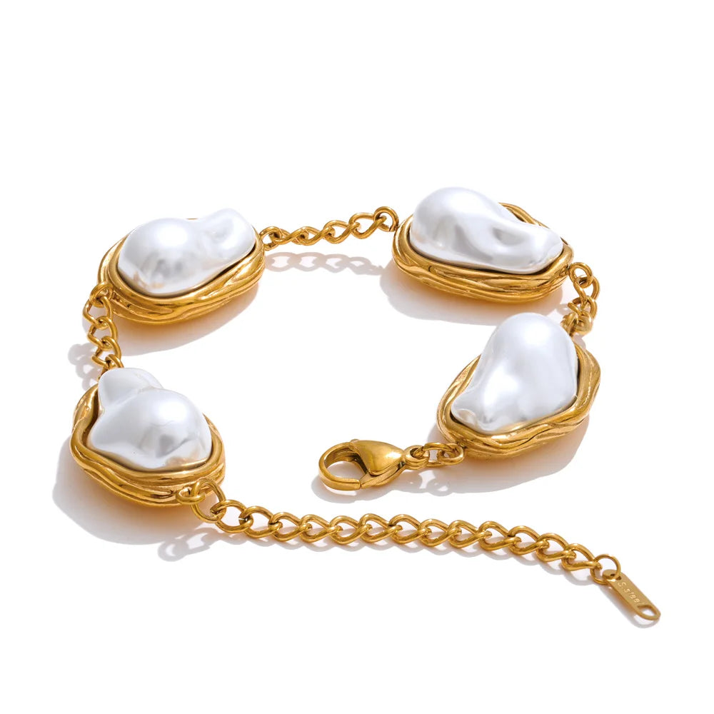 Barockperlen-Ketten-Armband